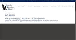 Desktop Screenshot of leandervetclinic.com
